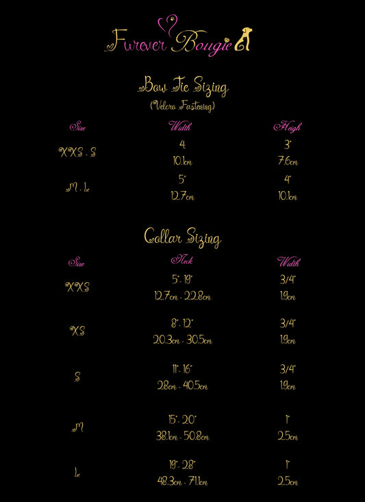 Bow Tie and Collar Sizes