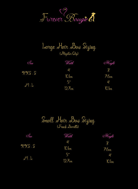 Hair Bow Sizes