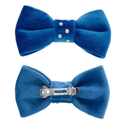 Hair Bow (Steel Blue)